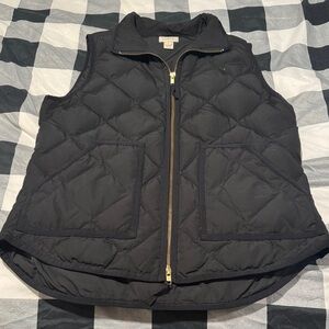 🖤J. Crew Black Quilted Vest with Gold Zipper🖤